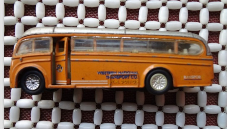 美國 古董原装模型 公共汽車 活动車门 約1960～1970年 台湾四维艺廊