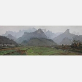 《天门山下》60x60cm-2016年