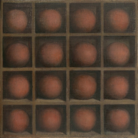 季鑫 十六个球体-1 2014 布面油画 40×40cm