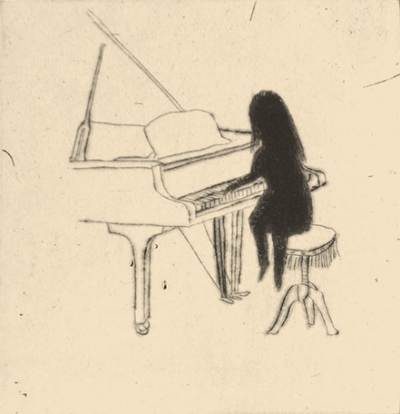 弹钢琴
