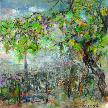 维瓦尔第四季之春（2015）纸本油彩 70-70cm