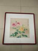 丘堤 民国福建霞浦 中国油画艺术的奠基人之一 花卉镜心，尺寸45-45cm