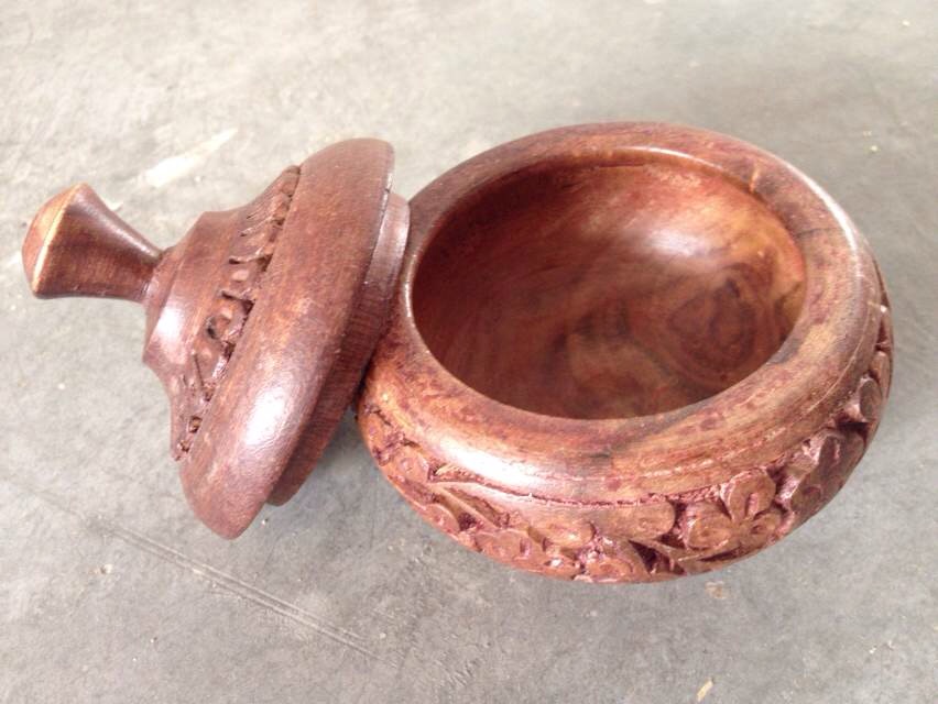 巴基斯坦木雕茶叶罐
