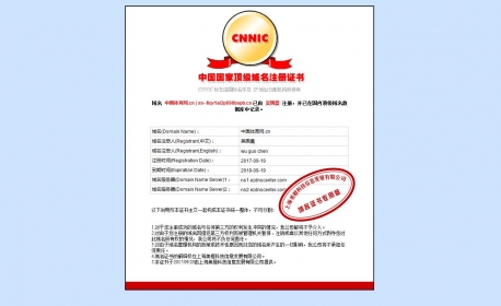 顶级域名：中国体育网.cn一枚