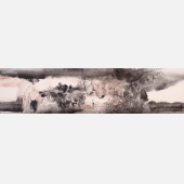 冯苗国画《心游空境》系列之三。34X138cm。2015年作
