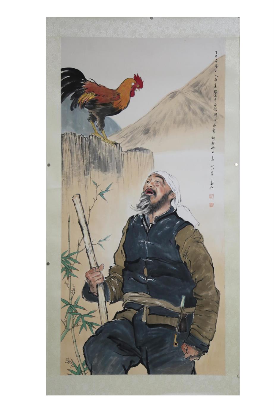 镜片已装裱真手工绘国画风景山水人物名人字画装饰画 