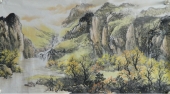 纯手绘三尺国画山水　居家装饰精品