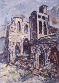 欧洲写生手稿-废墟教堂