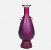 100件玫瑰紫釉兽耳瓶