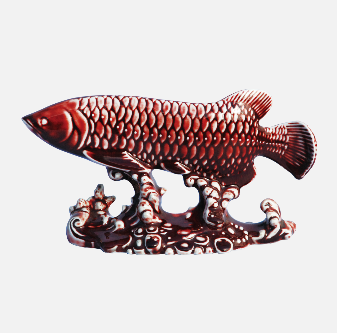 宝石红釉金龙鱼
