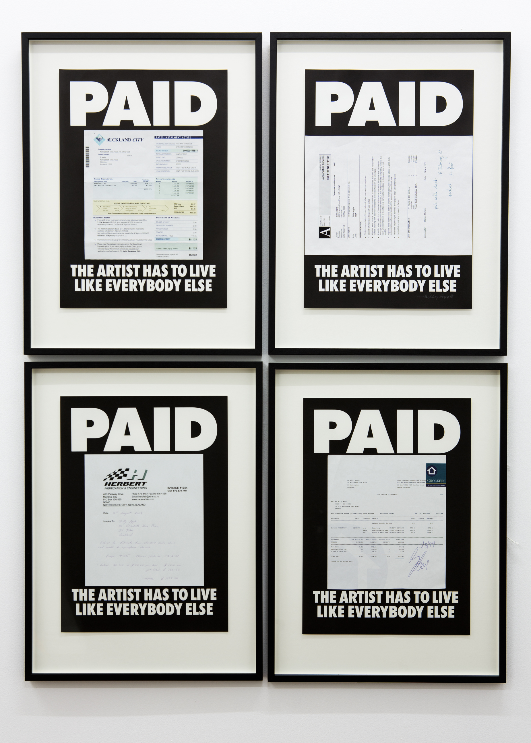 Paid: The Artist Has to Live Like Everybody Else