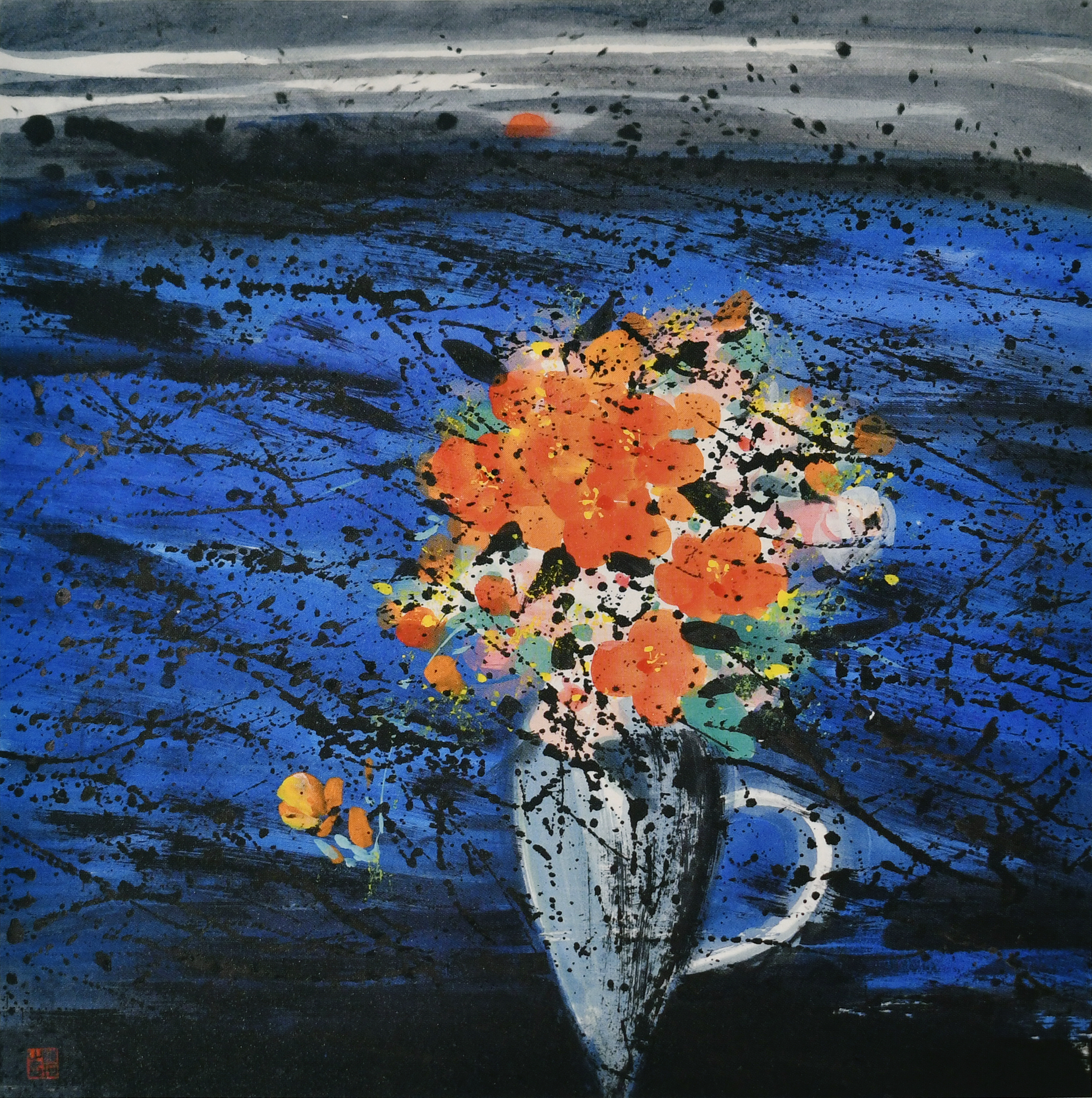 窗前花69×69cm2012