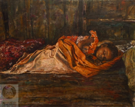 《苏醒中的女孩之尼泊尔》（油画）