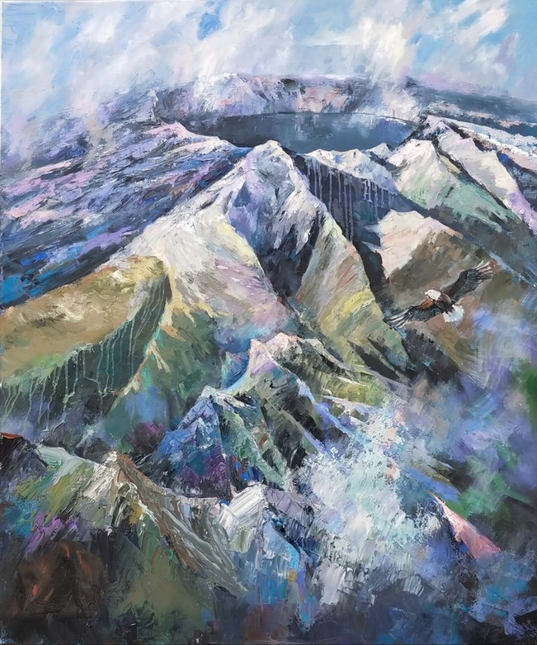 《长白山》100x120cm