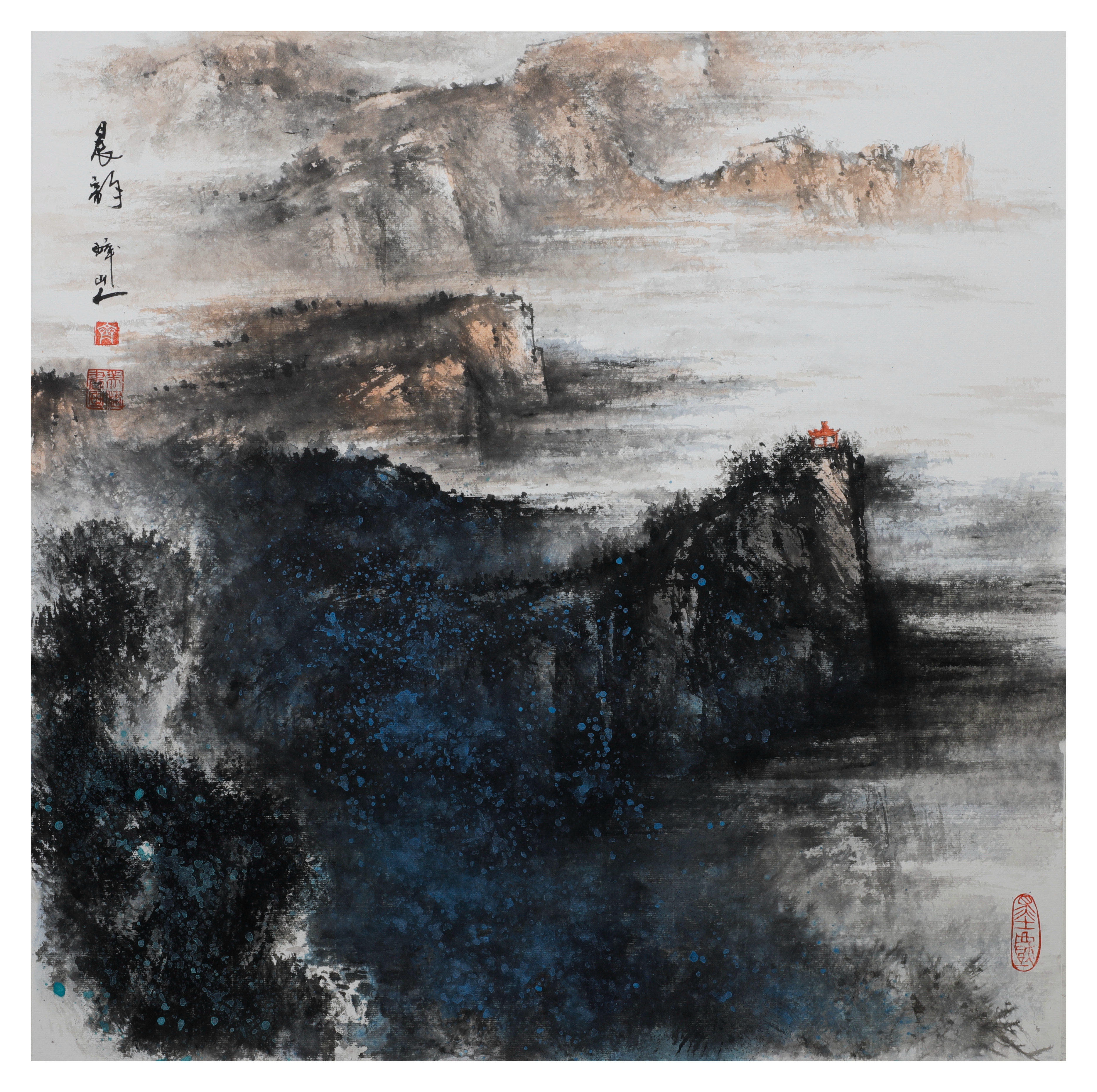 《晨韵》2018年 · 中国画 ·58×58cm