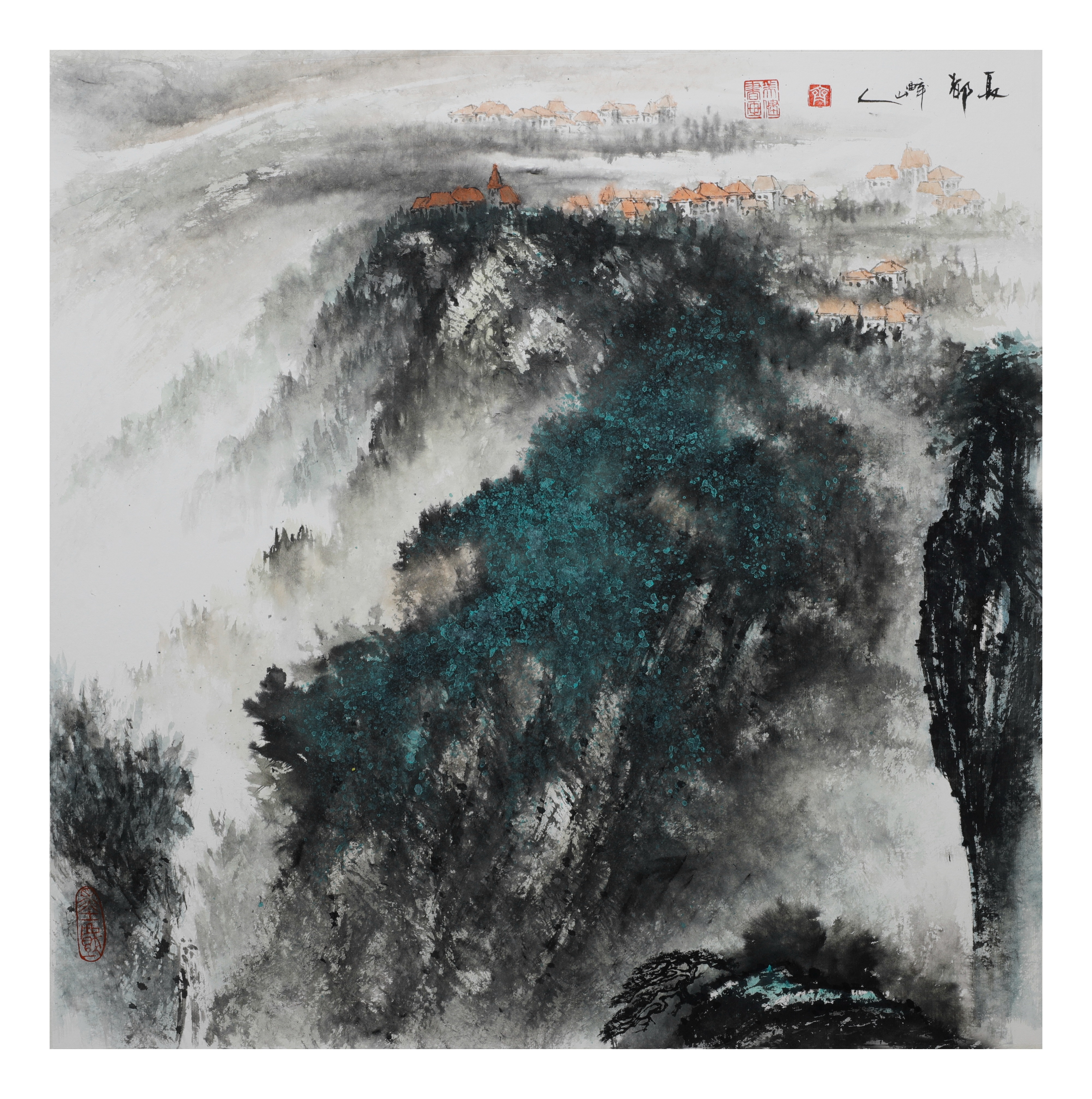 《夏都》2019年 · 中国画 · 尺寸58×58cm