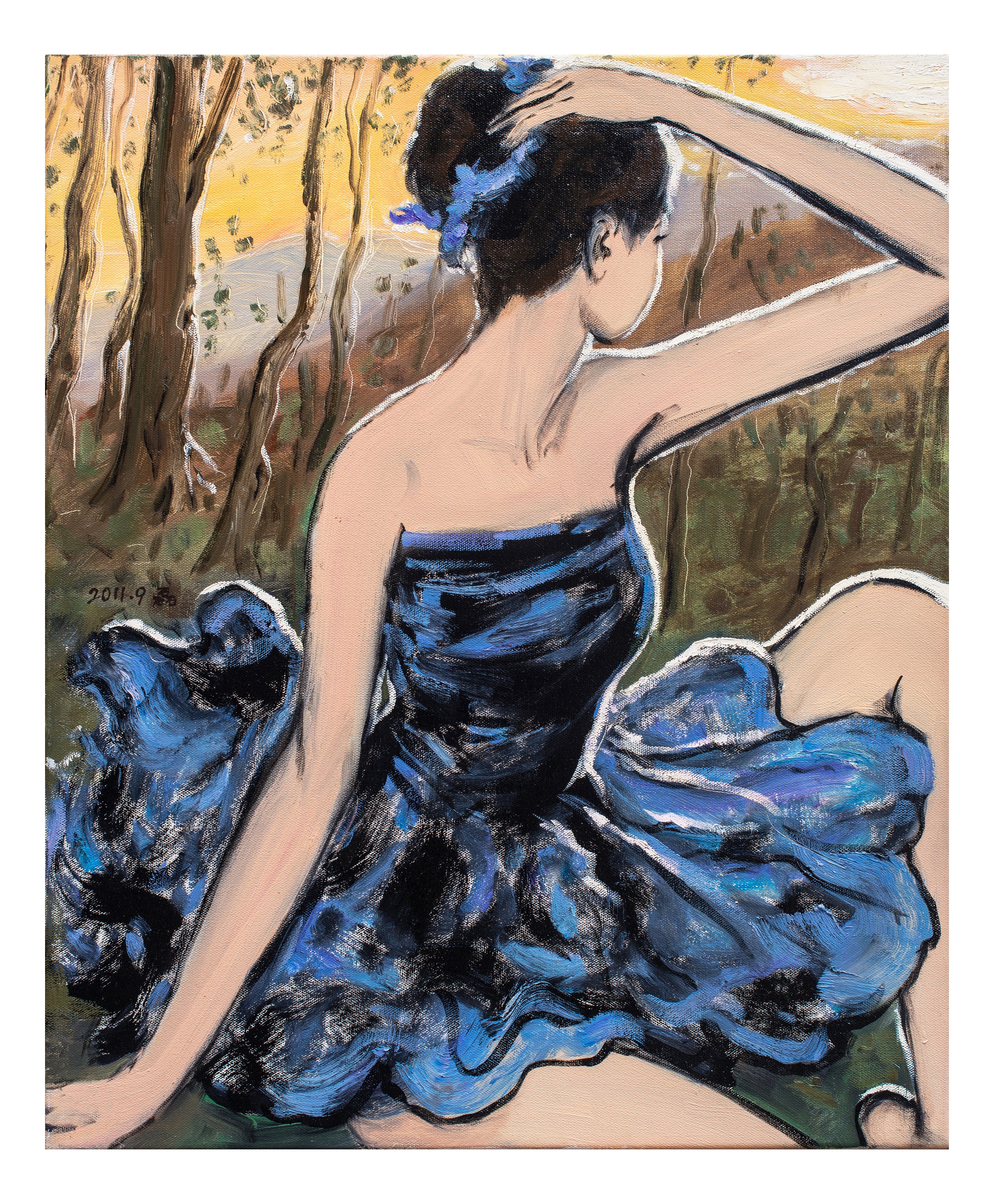 《芭蕾系列油画之21》（2018）·尺寸50x60cm