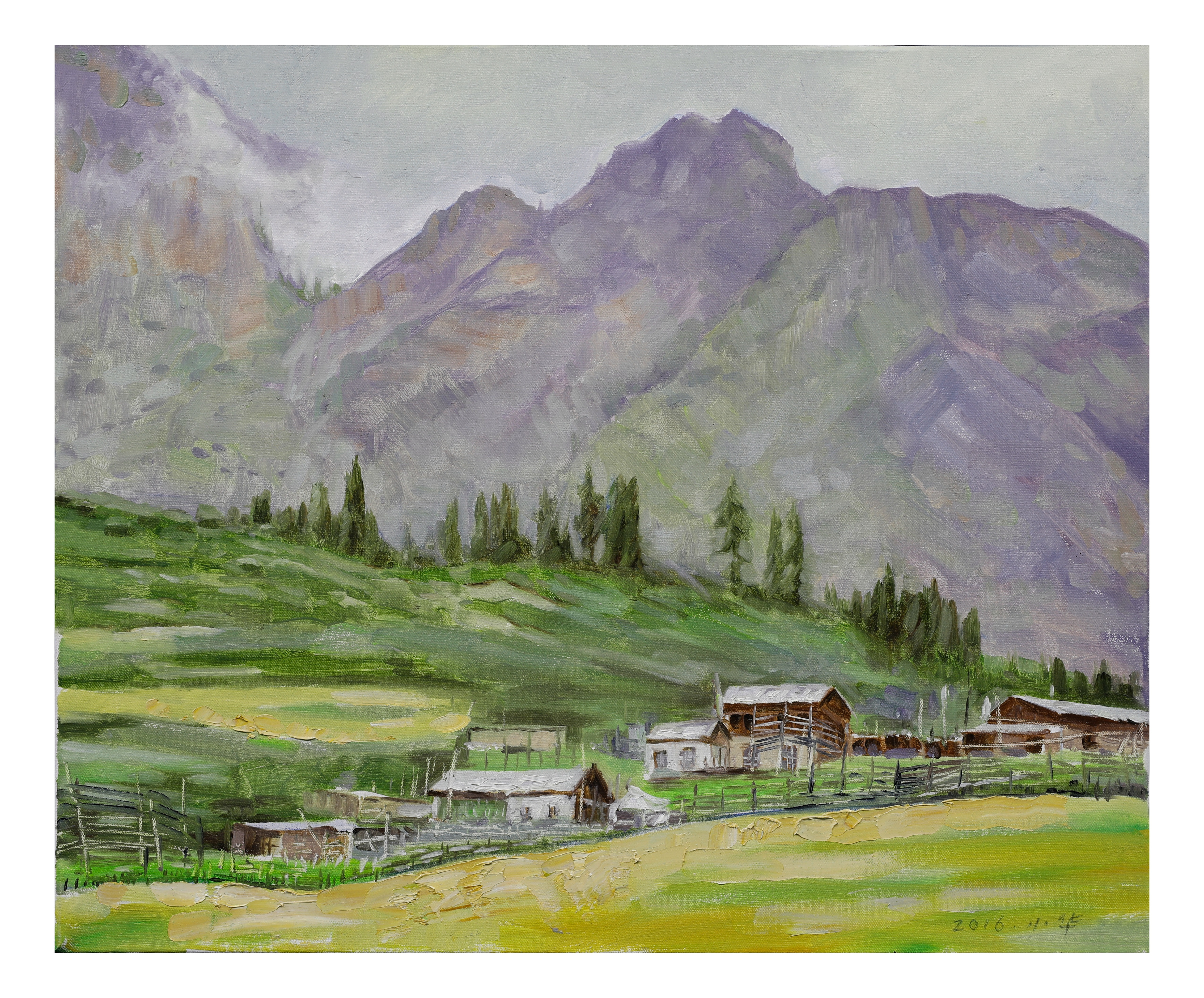 《扎尕那》2016年 · 油画 · 尺寸50×60cm