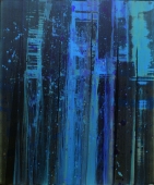 李磊《蓝色的呼吸》布上丙烯180x150cm