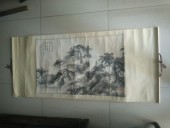 浙江海派名家 杨伯润 山水横幅，尺寸77-48cm
