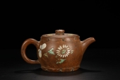 紫砂壶彩绘花纹茶壶