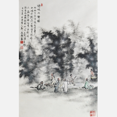 竹林七贤 89x60cm