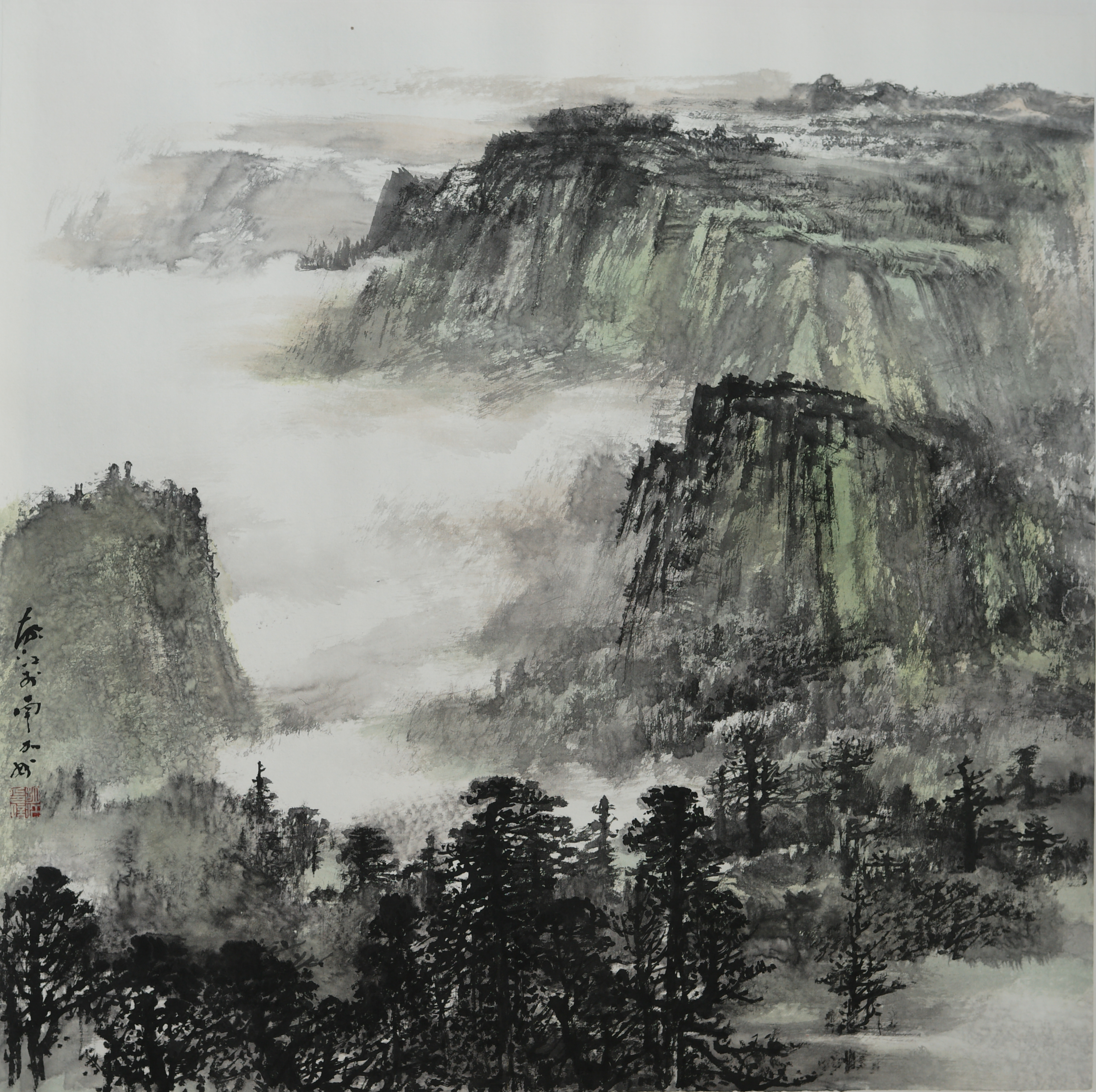 山翠无穷 68x68cm 