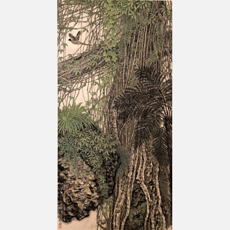 《古木桫椤》 246x125cm 2018