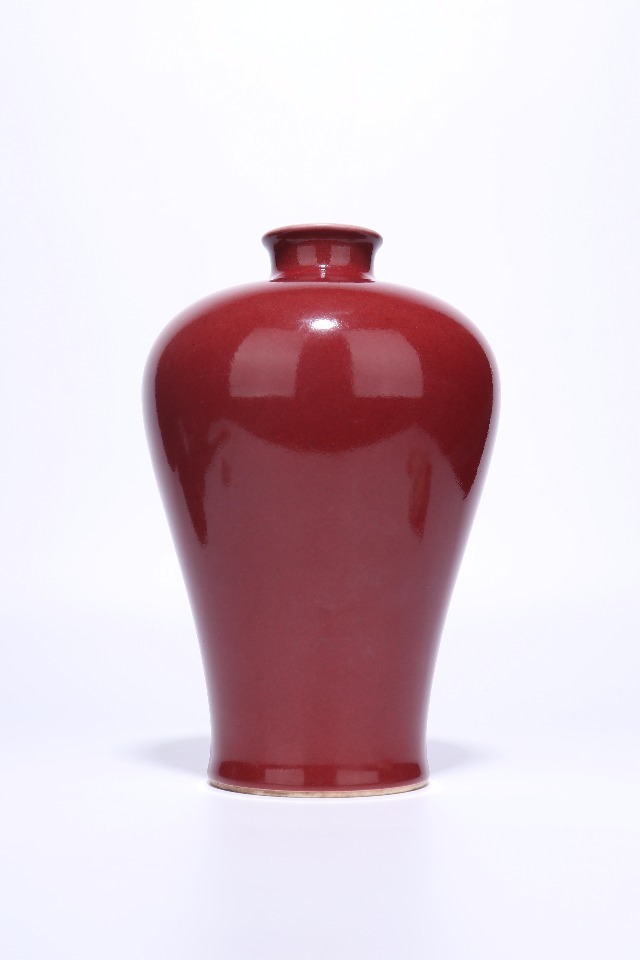 清代 祭红釉梅瓶