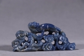 旧藏：蓝宝石螭龙纹笔架