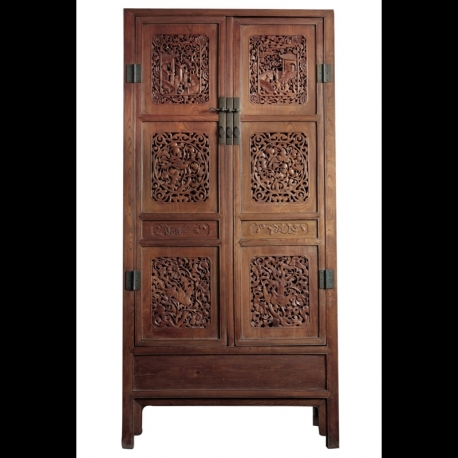 榉木柜，清代中期，榉木210x130x50cm