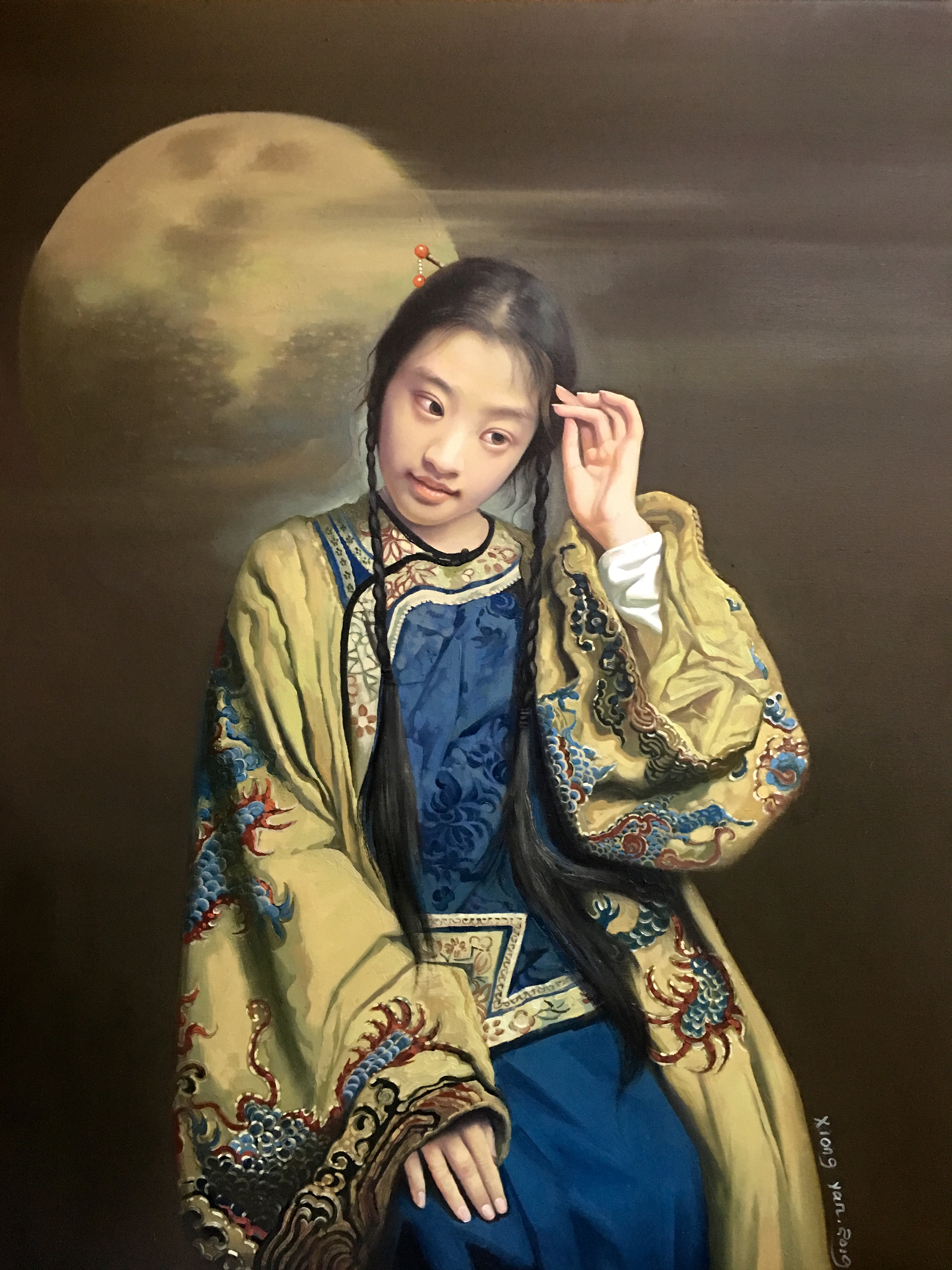 《心里的月光》油画熊燕低价8000（2019）