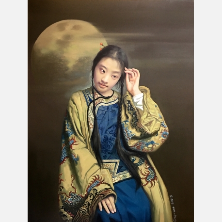 《心里的月光》油画熊燕低价8000（2019）