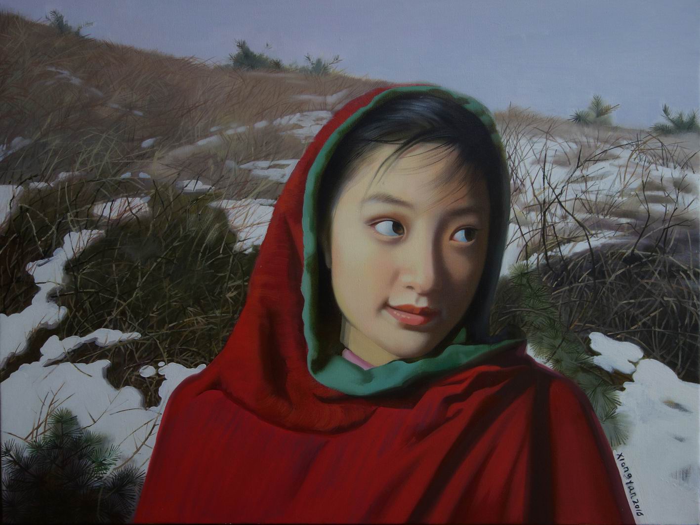 《圣诞雪》系列2(80X60）油画熊燕2016