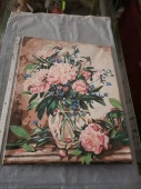 当代江苏常熟名人，闵希文，花卉油画，尺寸50-40cm
