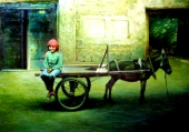 许金国 油画《阿依古丽》（新疆） 100x80cm