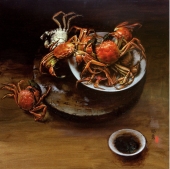 李锡勇 油画《蟹》80X80cm