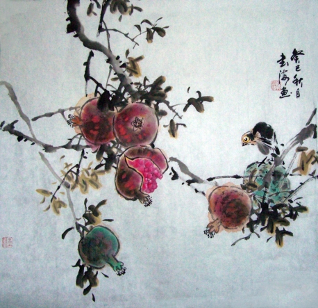 孙书海 花鸟画 68x68cm