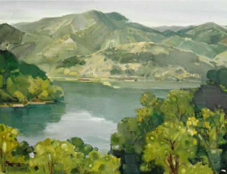 肖波 布面油画《靖州之夏》80x60cm