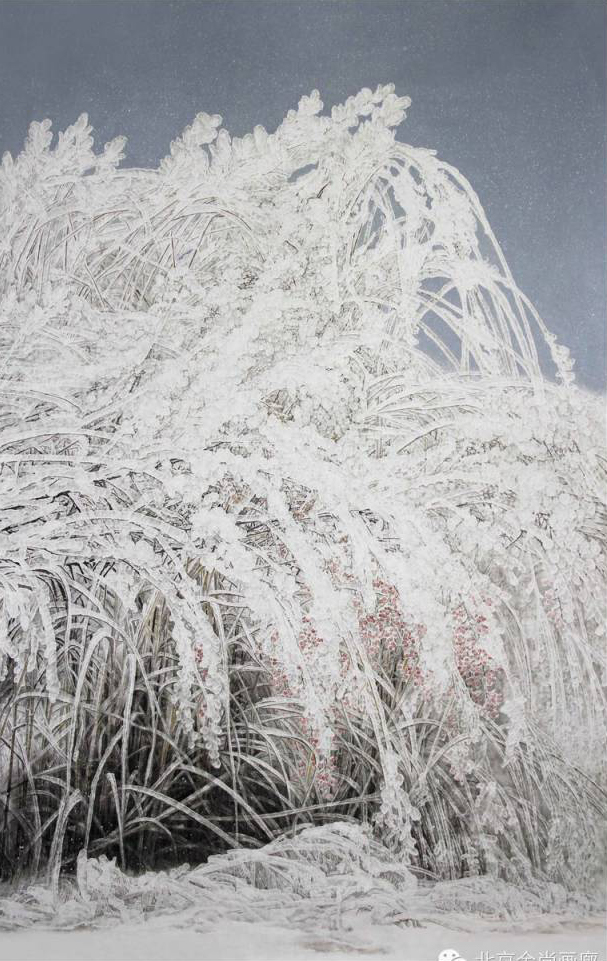 钟应举 花鸟画《惠风拂玉》155x240cm