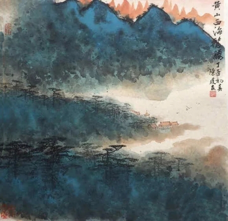 陈廷友 山水画《黄山西海龙腾》68x68cm