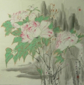 宋时兵 花鸟画 68x68cm