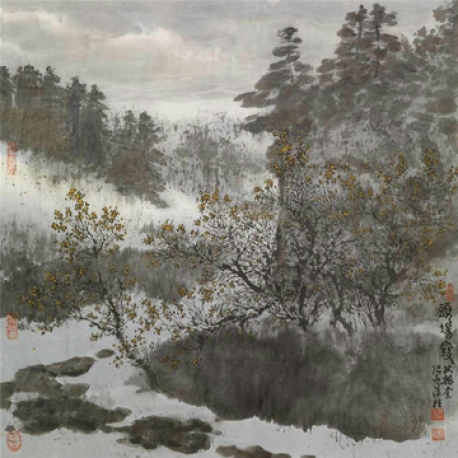张葆桂 山水画  68x68cm