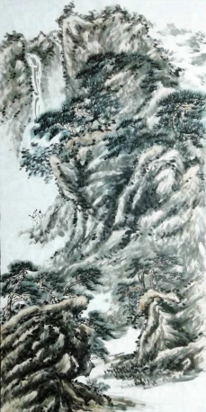 曹志强山水画 南通曹一醉国画 山水画