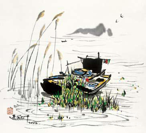 太湖渔舟