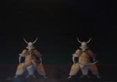 Two Warriors with Horned Helmets