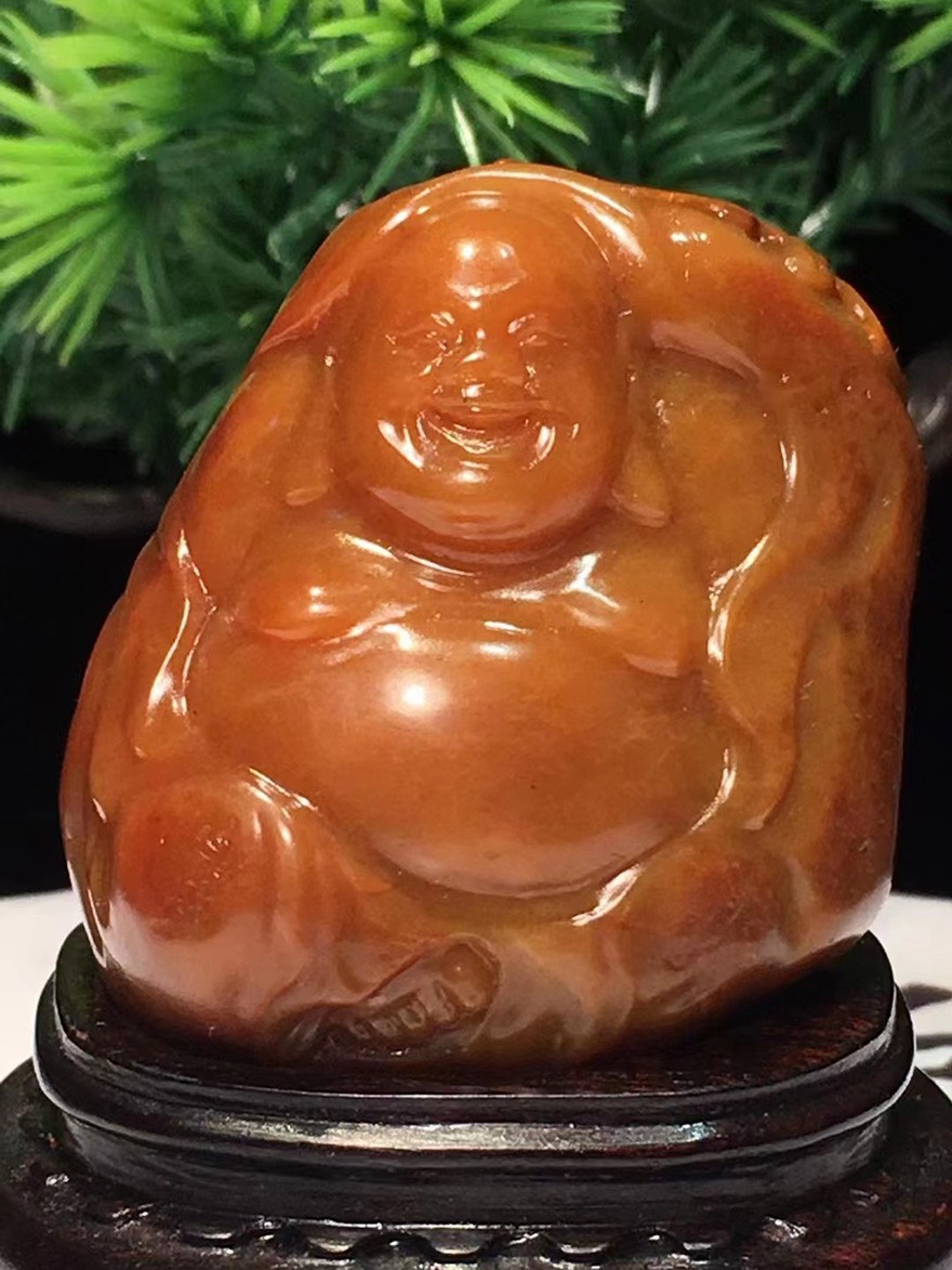 寿山田黄石萝卜丝【笑佛】摆件价格,图片-雅昌得藏-在线拍